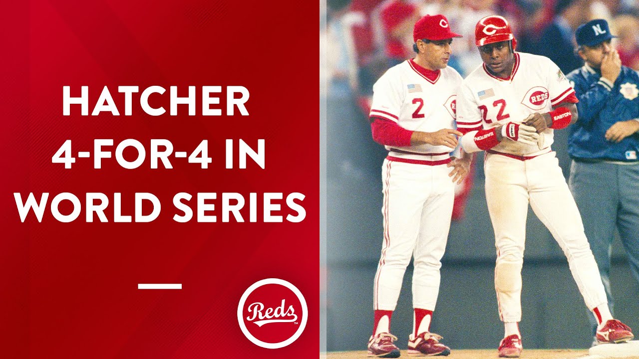 Billy Hatcher goes 4-for-4 in Game 2 of the 1990 World Series