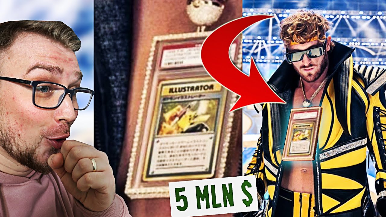 LOGAN PAUL NOSI NA SZYI KARTĘ POKEMON WARTĄ *5 MILIONÓW $*