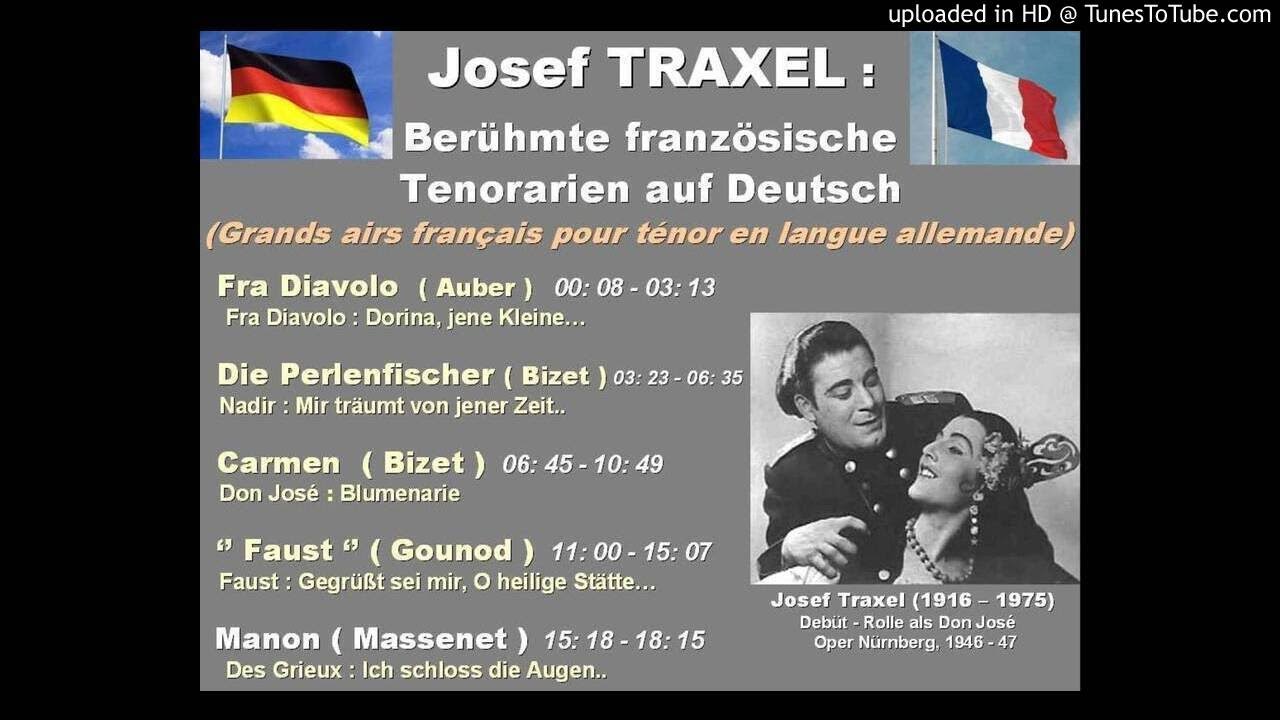 Josef TRAXEL : Berühmte französische Tenorarien auf Deutsch