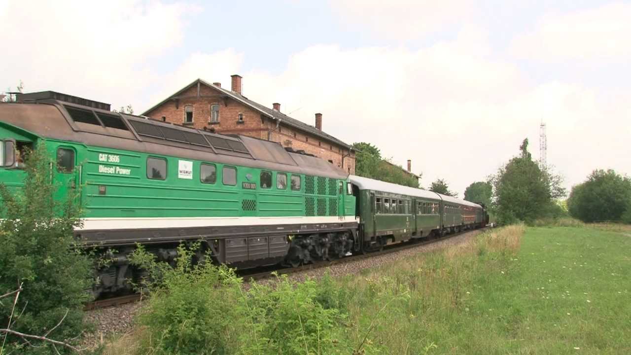 Sonderzug mit 35 1097 und Wismut-Lok V300 001 zum Tag der offenen Tür der Wismut GmbH (HD)