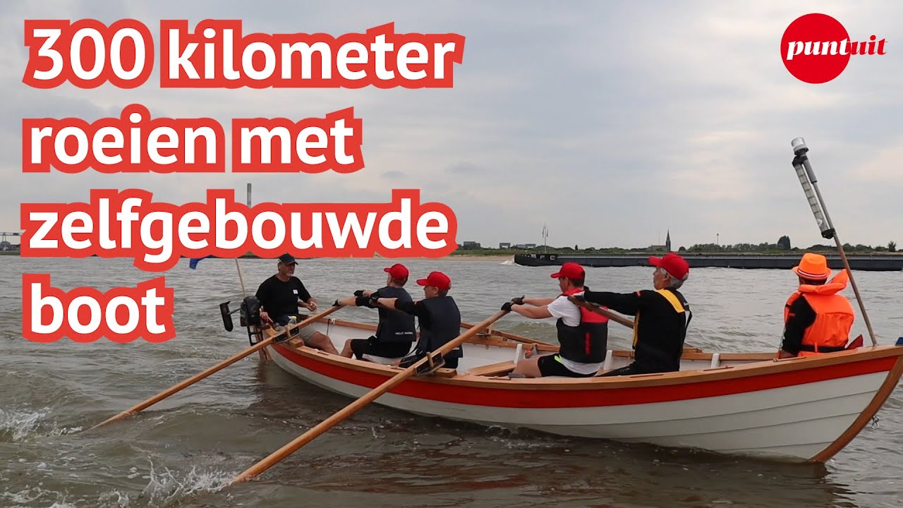 Leerlingen roeien 300 km met zelfgebouwde boot