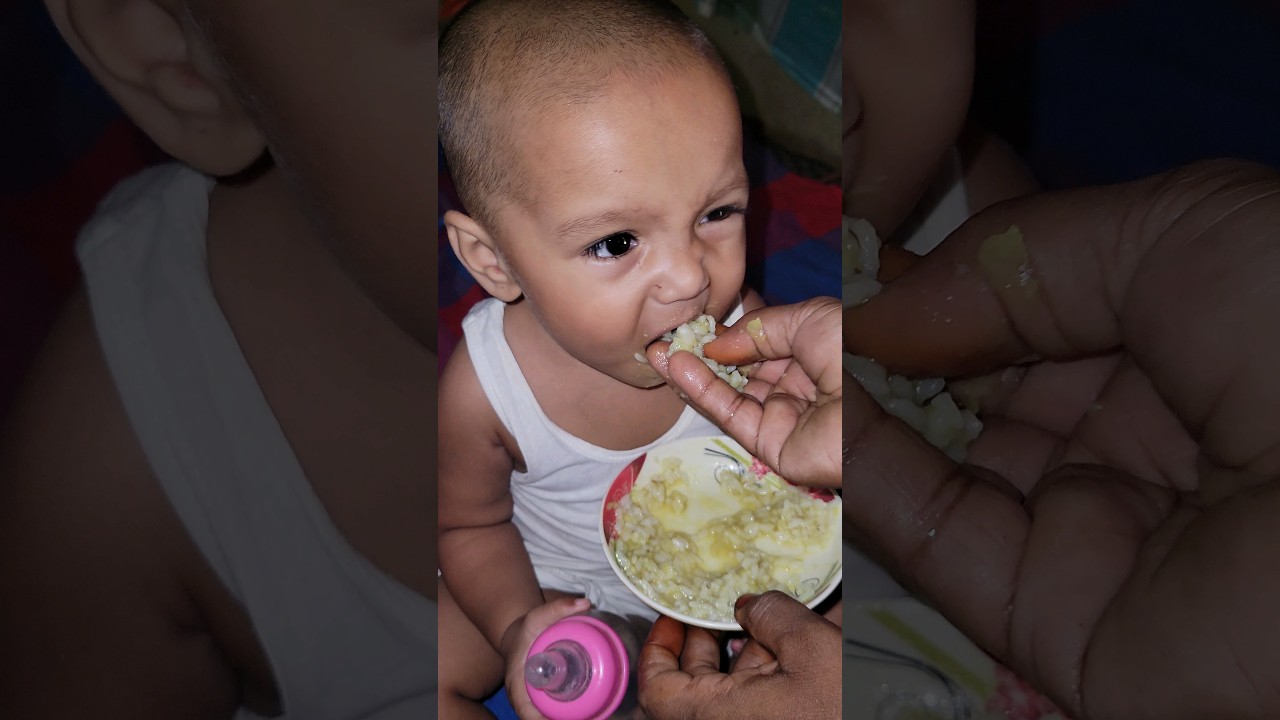 Cute Baby Eating Rice 😍🥰 #viral #shortsfeed #trending #shortvideo