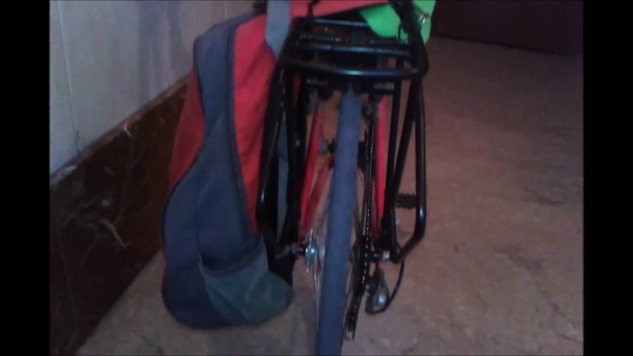 Mochila como alforja de bici