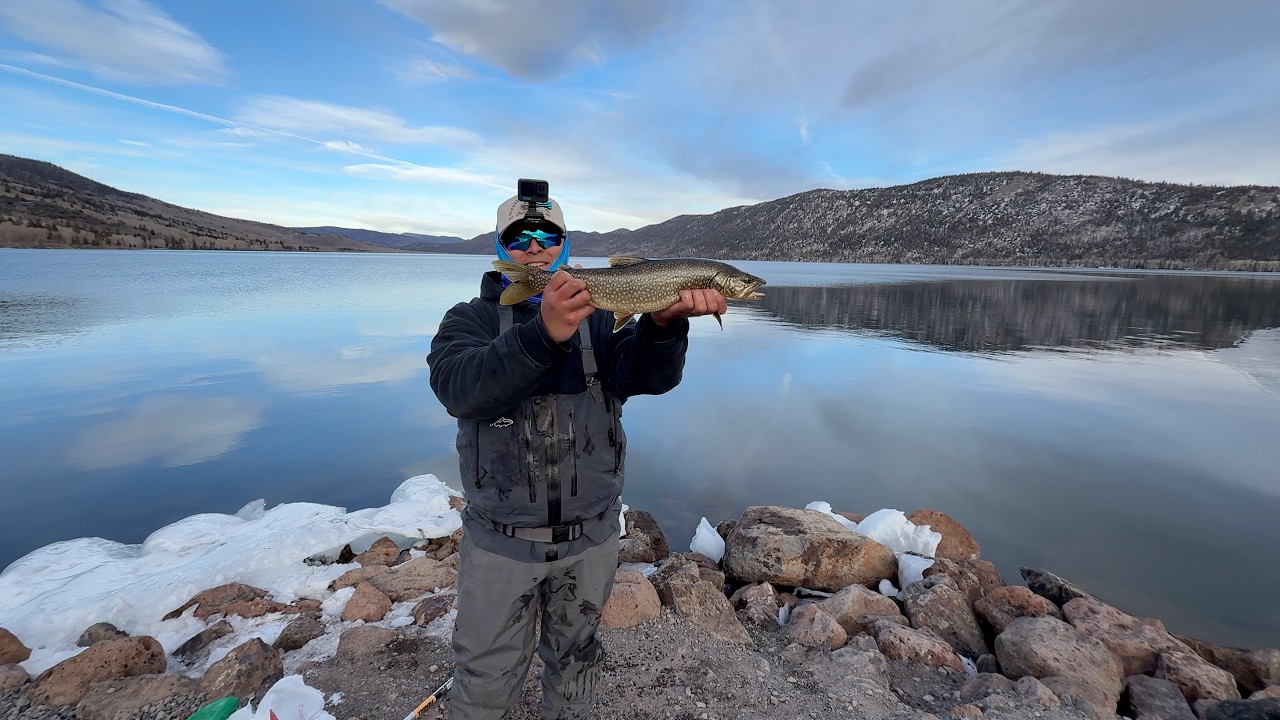 The Lake Was COMPLETELY Frozen... Then The Wind Did this!! (Catch & Cook)