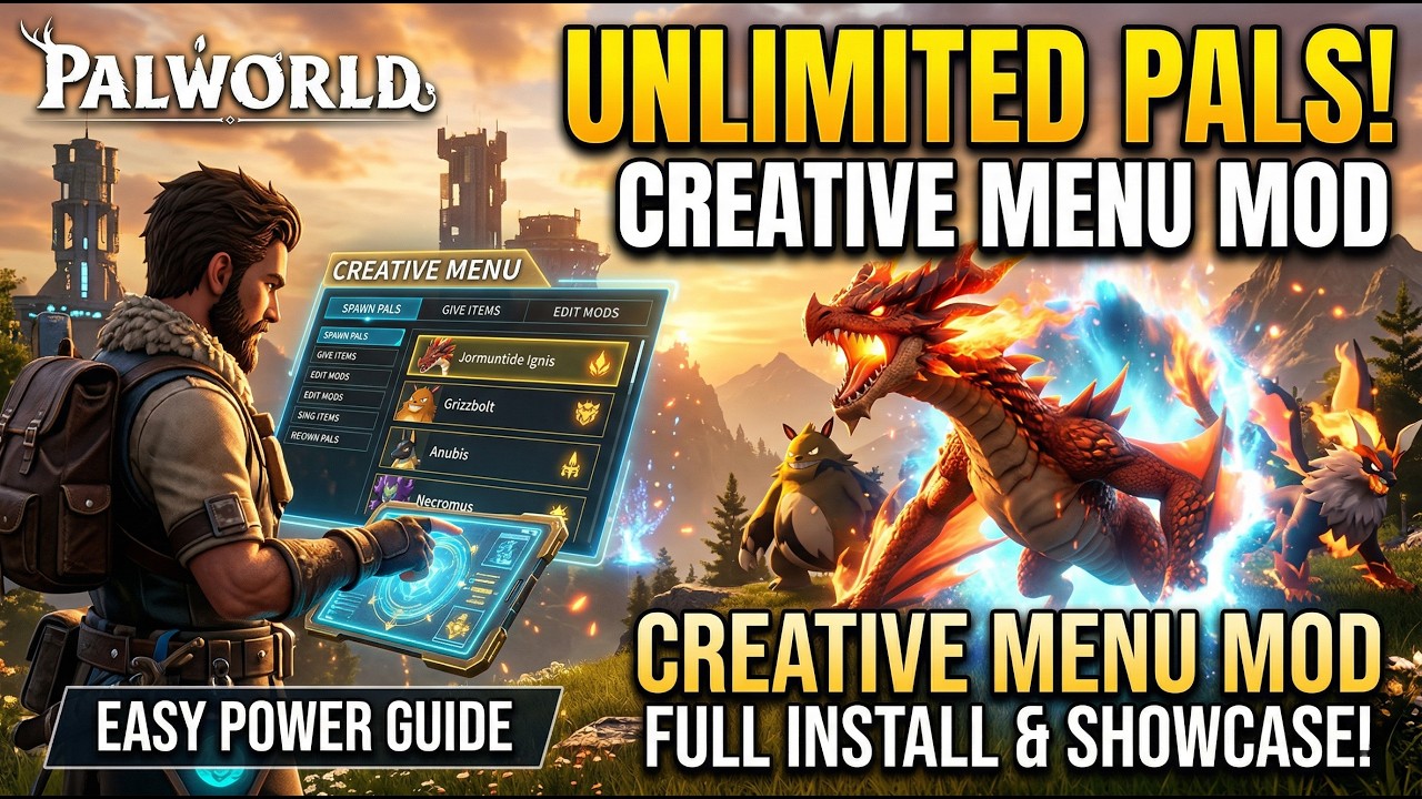 How to Install the Creative Menu Mod in Palworld | Spawn ANY Pal!