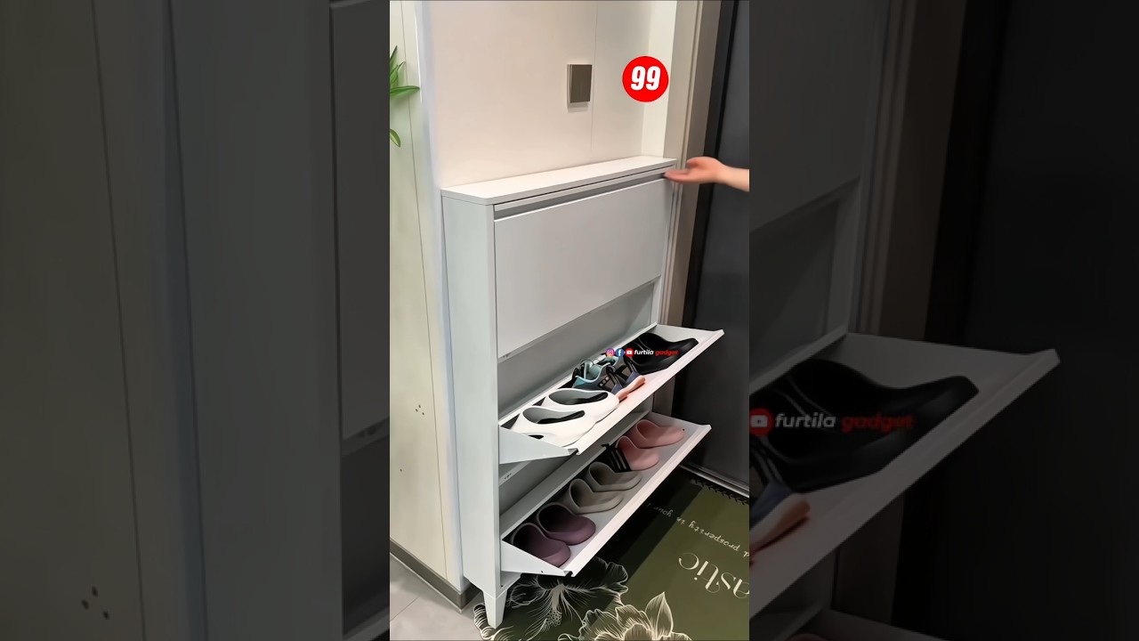 wall mounted shoes cabinet space saving review.  