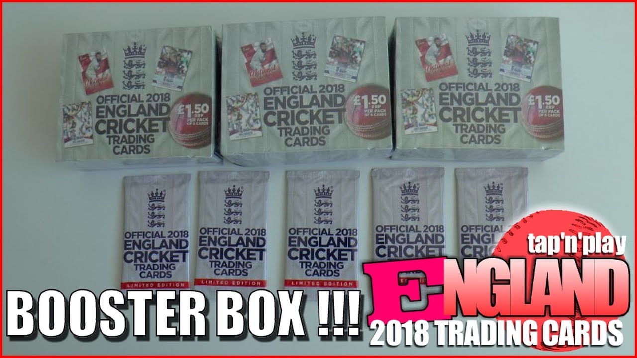 🏏 Official ENGLAND 2018 Cricket Trading Cards 🏏 COMPLETE BOOSTER BOX OPENING !! 🏏 Tap'N'Play