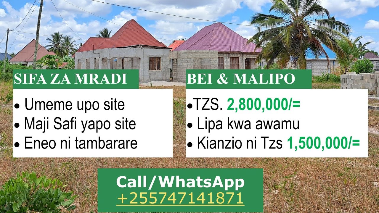VIWANJA VIZURI KAMA VYA KIGAMBONI [VINAUZWA] VIANZI MJINI Tanzania Real Estate Plots For Sale
