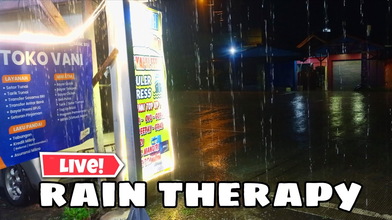 🛑LIVE. listen to rain therapy and the sound of vehicle engines