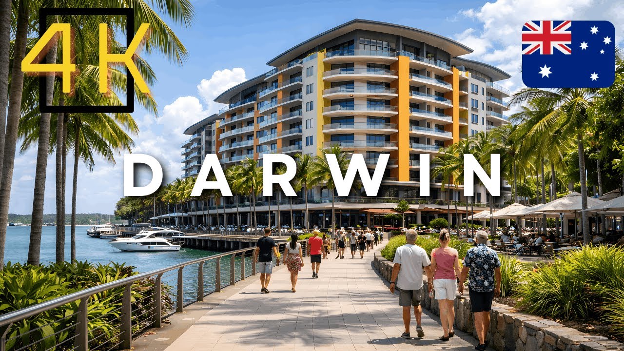 Darwin Walking Tour (4K) | Top End Waterfront | Northern Territory, Australia 🇦🇺