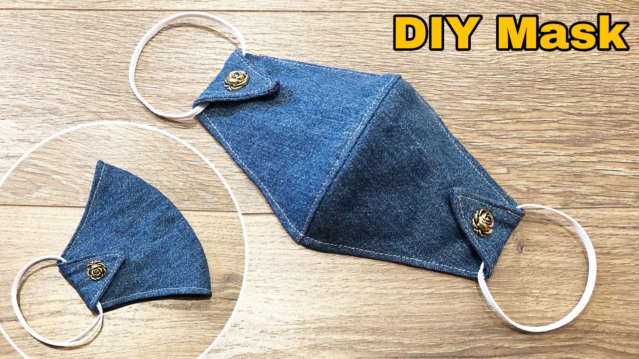 Маска для лица DIY от джинсов | Изготовление маски для лица в домашних условиях