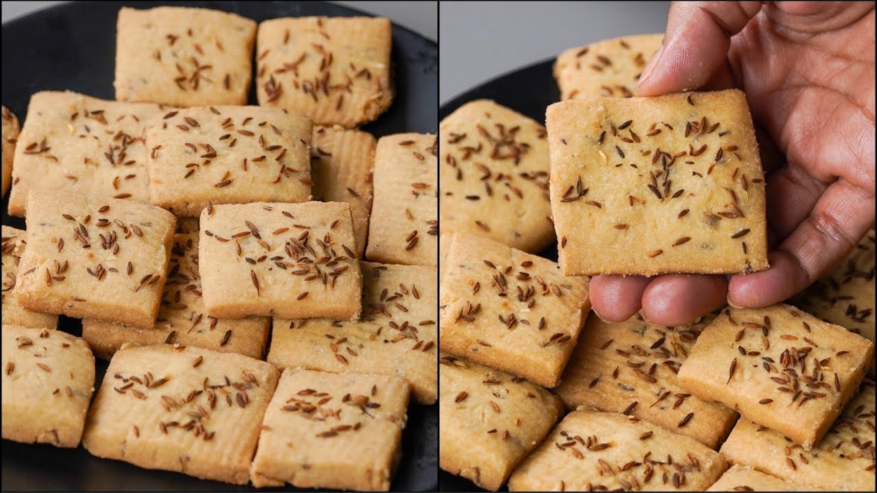 Jeera Biscuits Recipe | Jeera Cookies Recipe | Eggless & Without oven | Cumin Biscuits | N'Oven