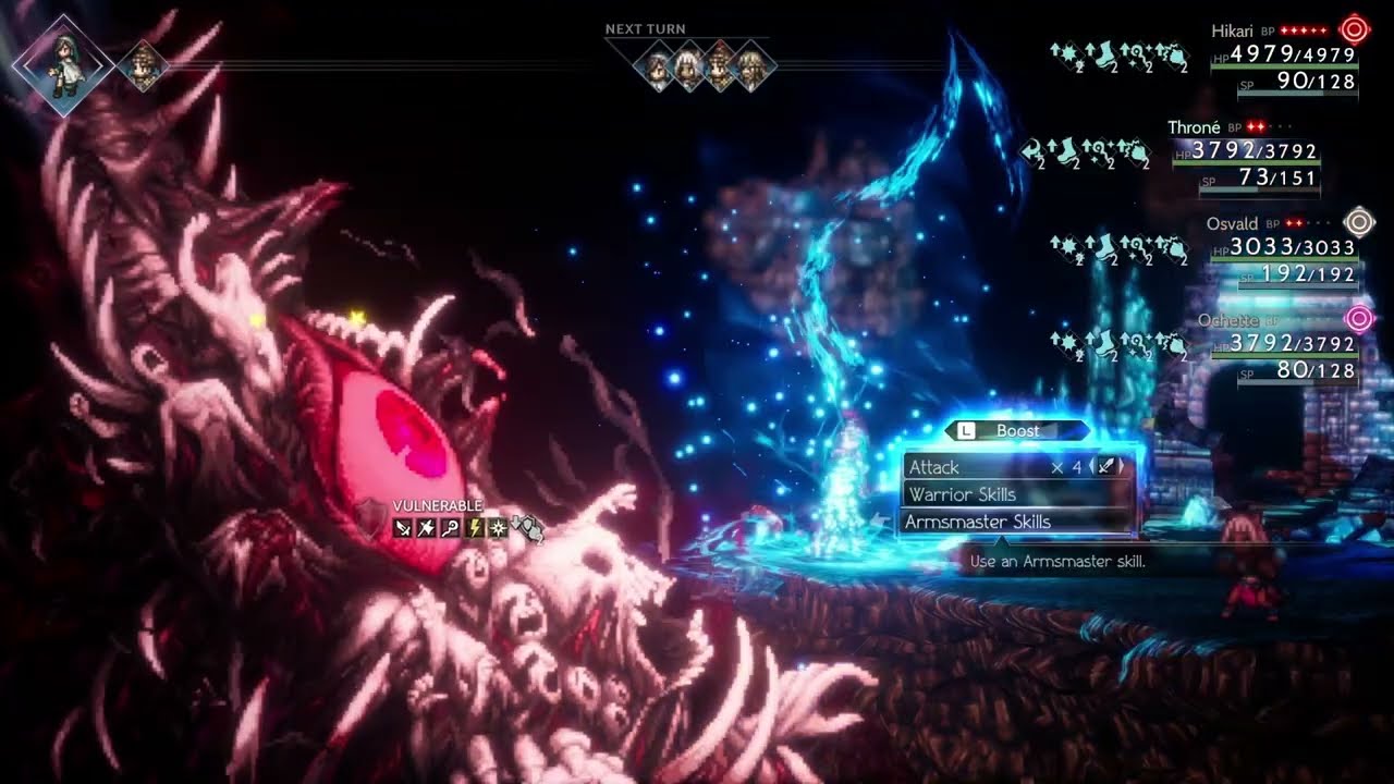 Octopath 2 - Убийство Гальдеры за 2 хода за фазу... без амулета Альпионе! (100% стабильно)
