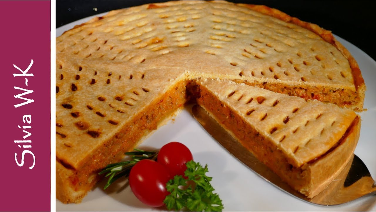 Hackfleischtorte / pikante Torte / Schmandteig