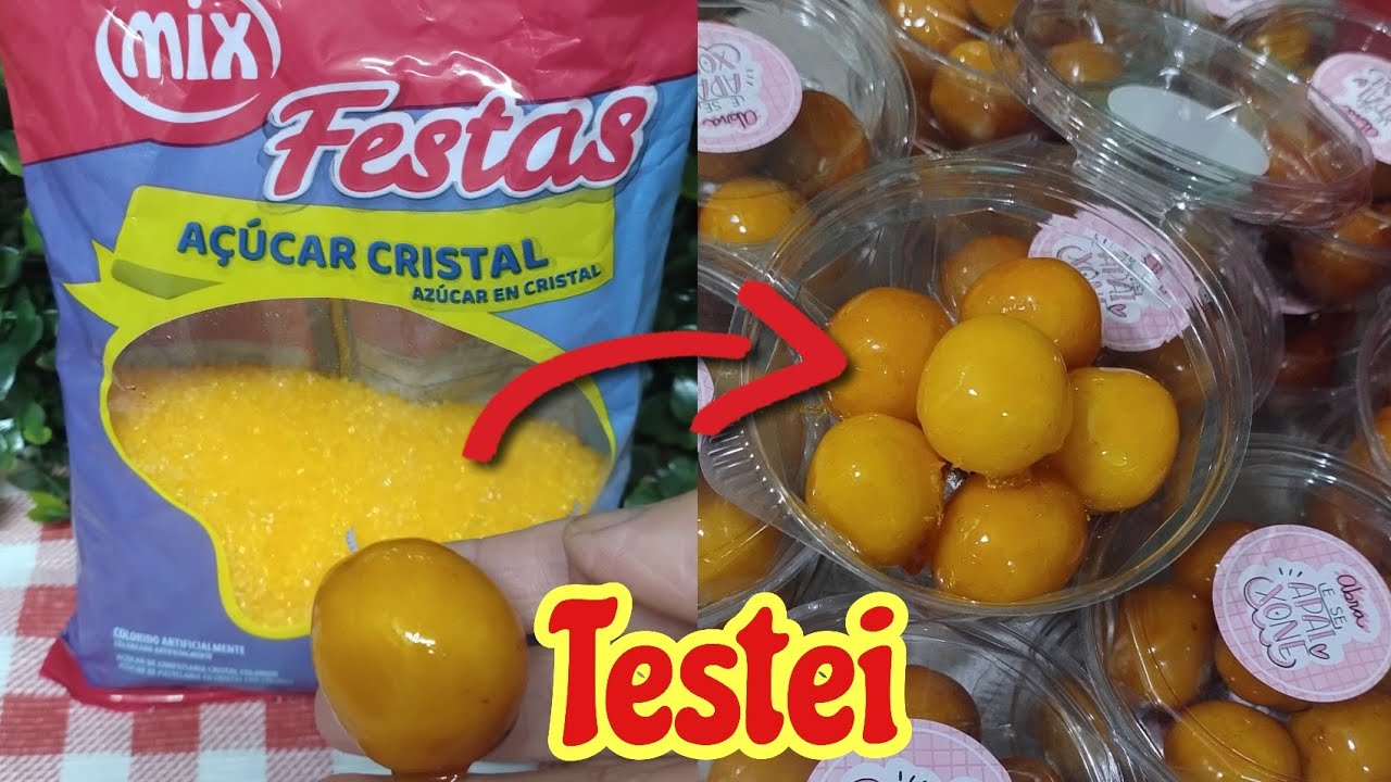 Testei o açúcar amarelo para a Bala Baiana/Rotina de Produção/Confeitaria em casa