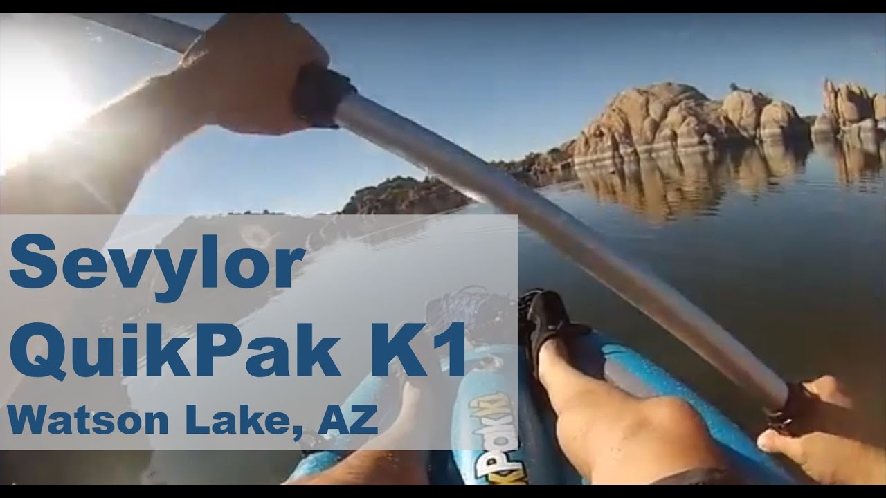 Sevylor K1 QuickPak QuikPak backpack kayak review from beautiful Watson Lake in Arizona