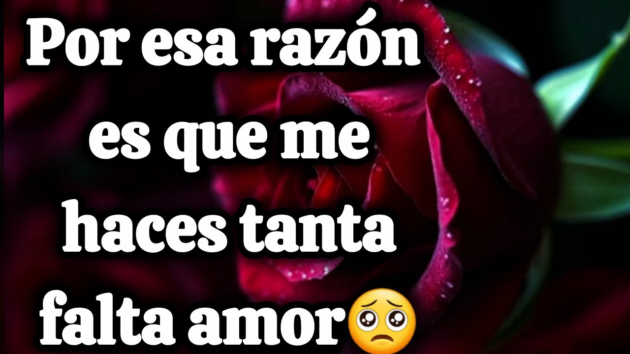 Por esa razón es que me haces tanta falta