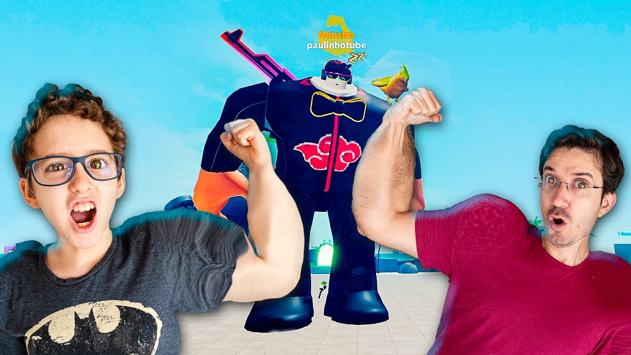 VIRAMOS MONSTROS MAROMBADOS GIGANTES NO ROBLOX (Muscle Legends)