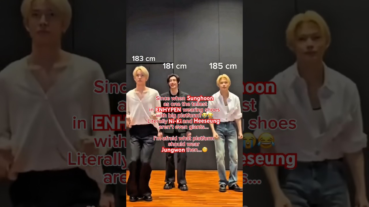 #enhypen #sunghoon is pretty tall and still he wearing platform shoes?? 😳 #shorts #jungwon