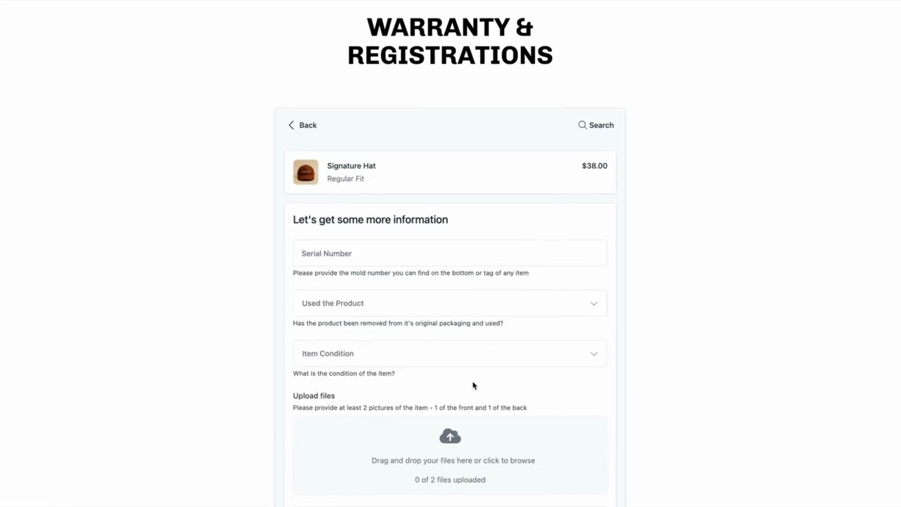 Product Registration to Warranty Claim: The Simplest Flow for eCommerce