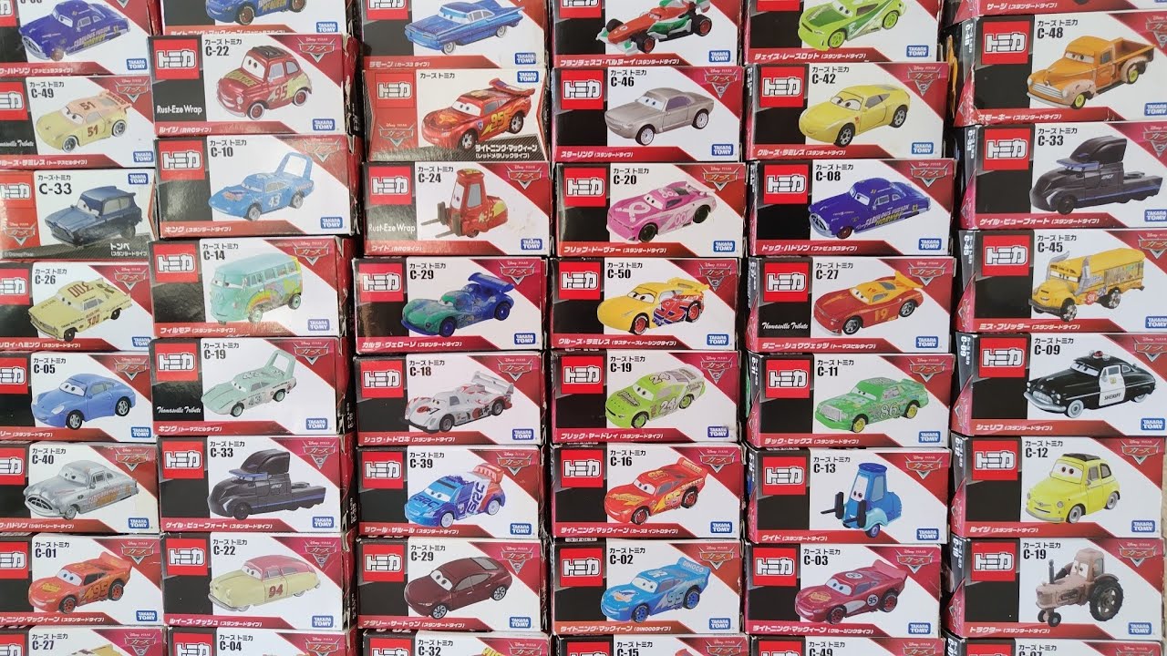 カーズトミカ49台開封 Various 49types Tomica Cars McQueen ☆Return the Tomica minicars unboxing the samedesign!