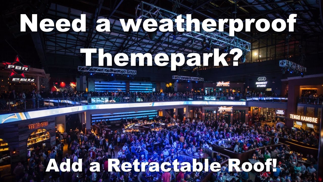Themepark FEC Entertainment Retractable Roof Enclosures