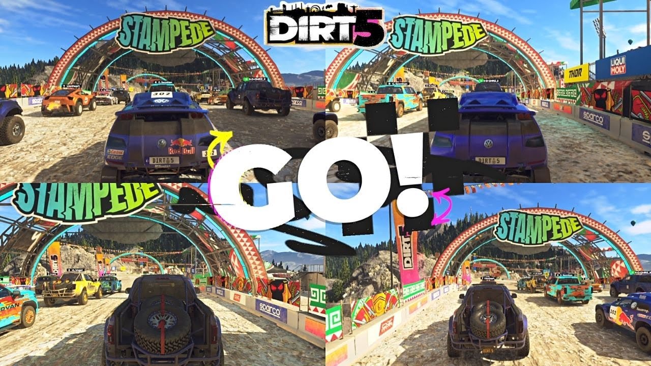 Dirt 5 - Split-screen - 4 players versus gameplay (PC)