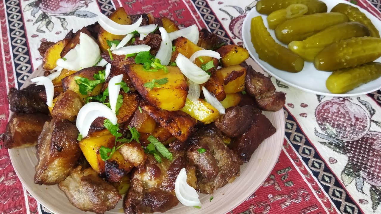 #Жаркое вкуснее шашлыка по-Армянский|ինչպես տապակել խոզի միսը կարտոֆիլով|pork with potatoes|ժարիտ