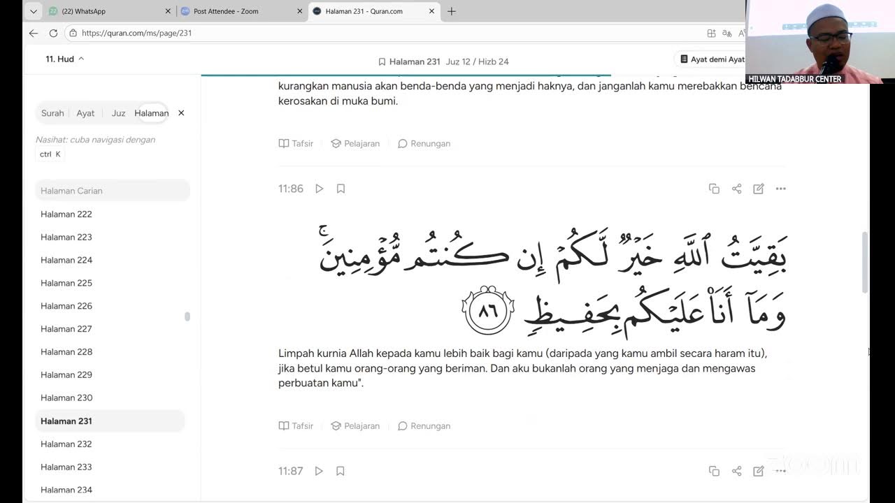 [LIVE] Tadabbur Sehari Semuka | EP 231 | Surah Hud | MS 231 | Ustaz Afiq