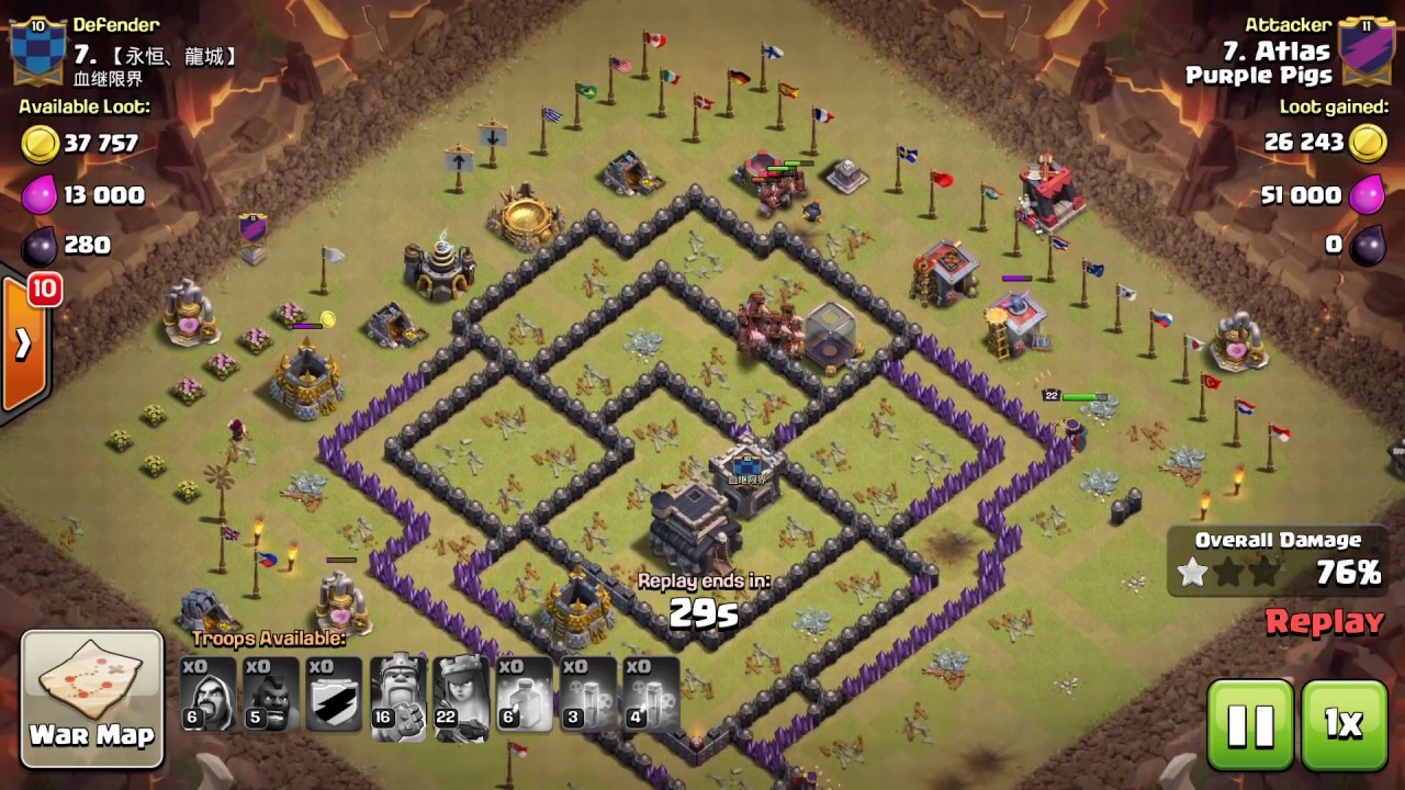 Clash of Clans TH9 Hog Riders 3 STAR ATTACK