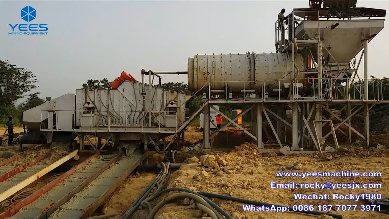 Modular alluvial gold ore mining process plant