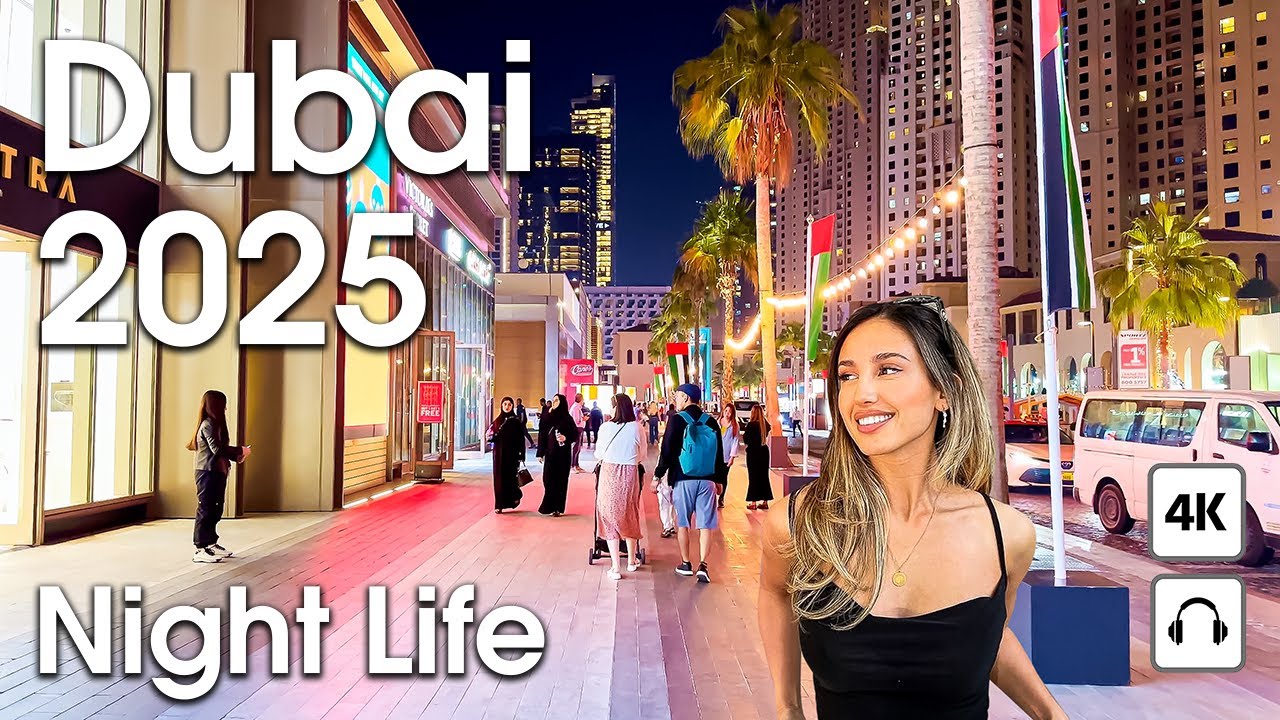 Dubai 🇦🇪 Nightlife: City Center & JBR [4K] Walking Tour Compilation