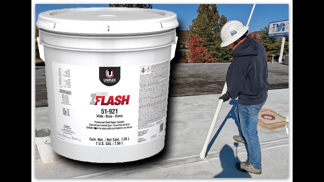 Uniflex One flash on seams of a flat roof