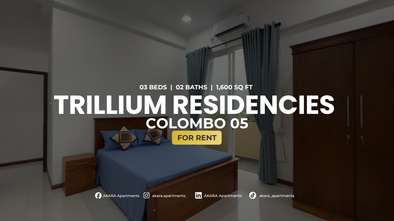 Trillium Residencies, Colombo 05, 3 Bedroom Luxury Apartment for Rent | City & Skyline Views