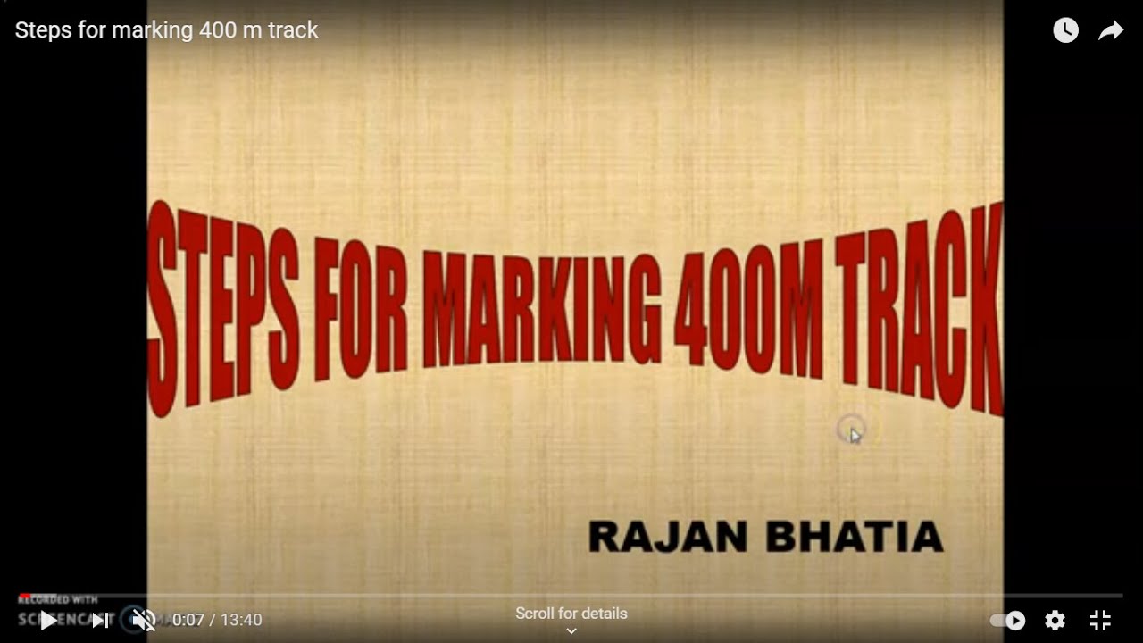 Steps for marking 400 m track