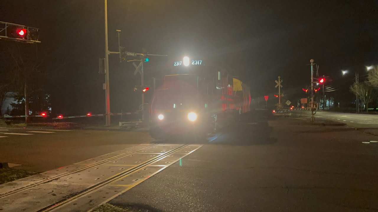 Portland and western 2317 Sherwood local on SW 124th Ave and Herman Road at about 8:58pm 