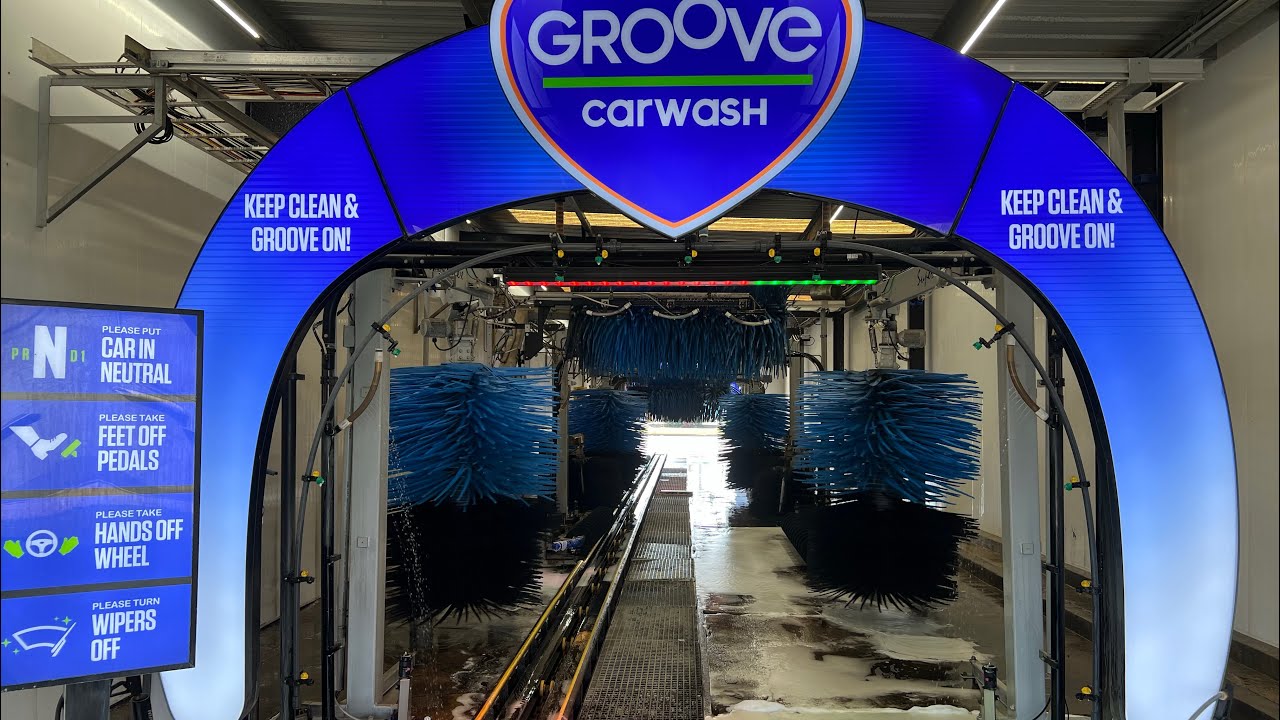Groove Car Wash Houston TX Site (Outside View) MacNeil and NCS Equipment 4K