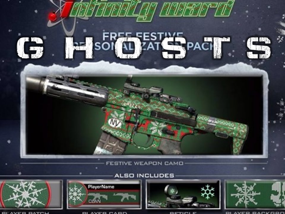 FESTIVE CAMO! Free Personalization Pack - Call of Duty: Ghosts DLC