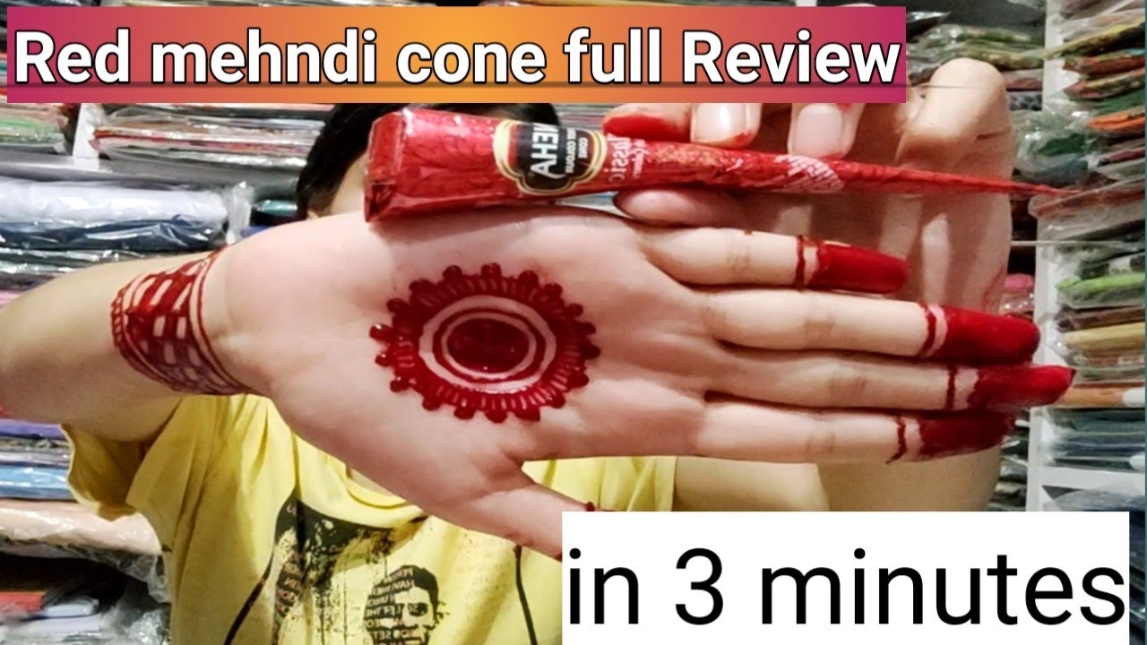Red mehndi cone Review/Red chilli mehndi cone Review/Red mehndi cone name/instant red mehndi cone
