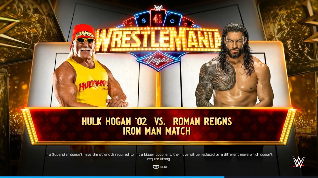 WWE 2K25: Hulk Hogan '02 VS. Roman Reigns (Iron Man)