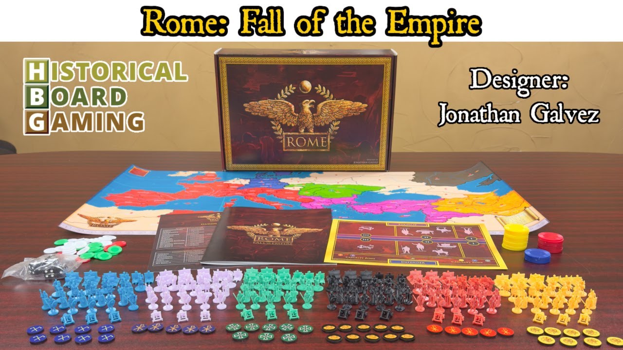Rome: Fall of the Empire Game. Dive into history with a board game by Historical Board Gaming.