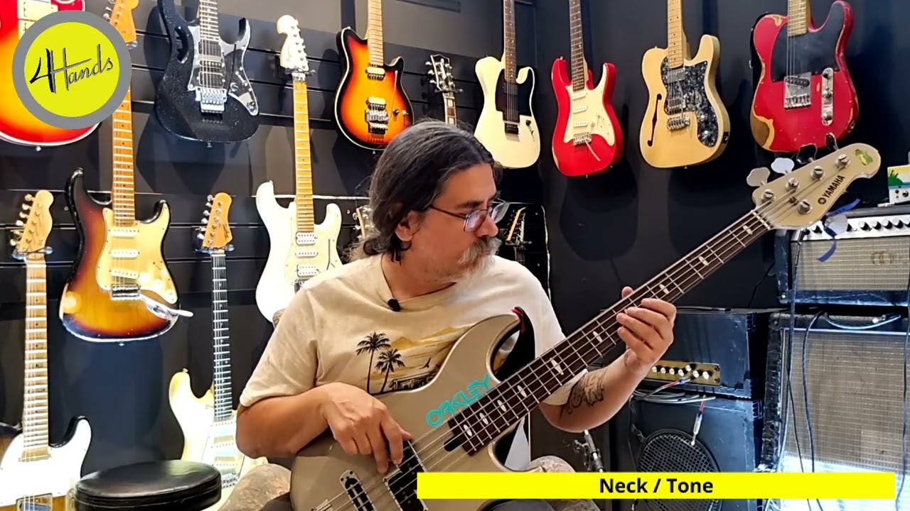 REVIEW E DEMONSTRAÇÃO - BAIXO - YAMAHA - BB615 - METALLIC SILVER - 5 CORDAS