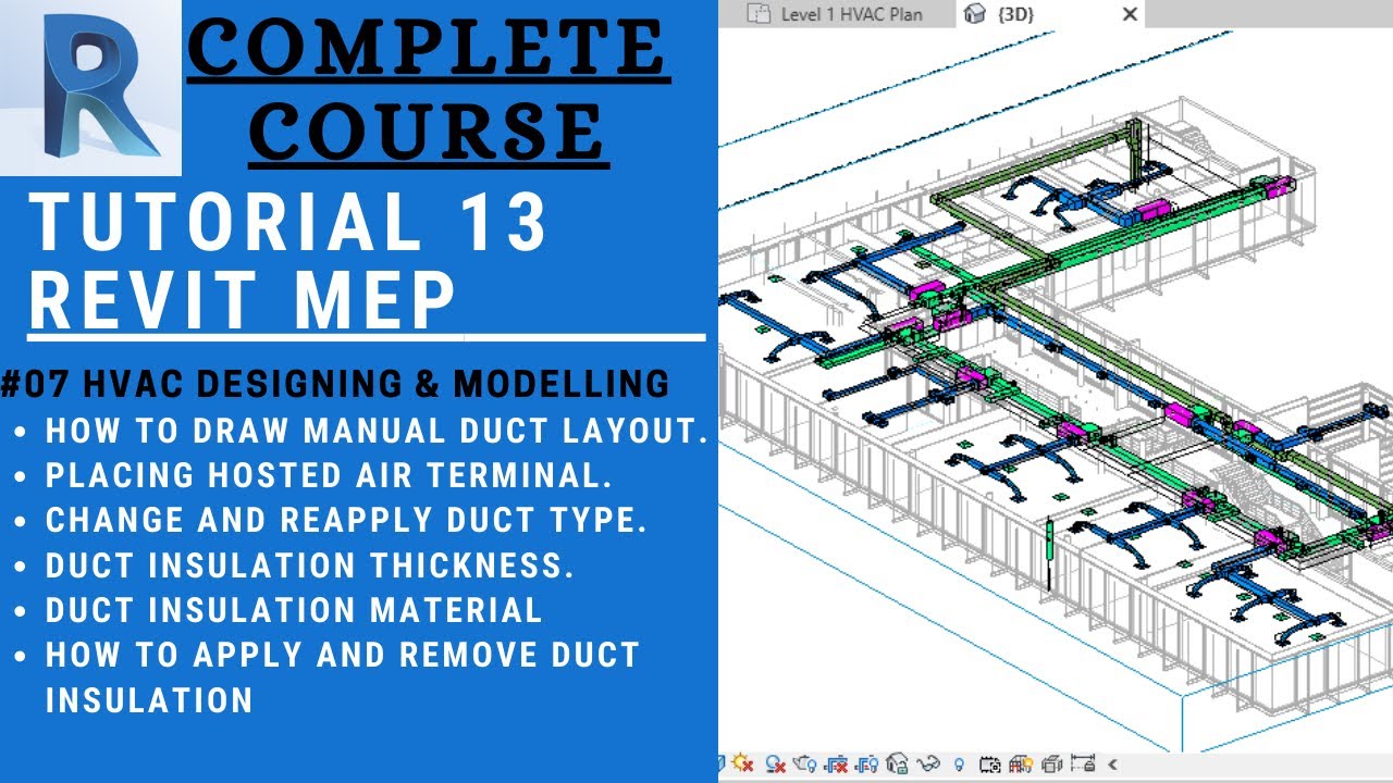 TUTORIAL 13 ||  HVAC DESIGNING & MODELLING #07 || REVIT MEP 2020