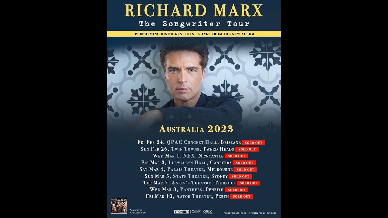 Richard Marx The Songwriter Tour  4th March 2023 Palais Theatre Melbourne