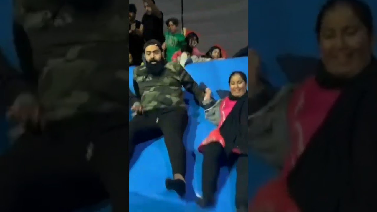 jumbo jump ki best slide #jumbo jump|| boht zyada enjoy kya☺️ ||@UmeMomiandlittlebeenu.