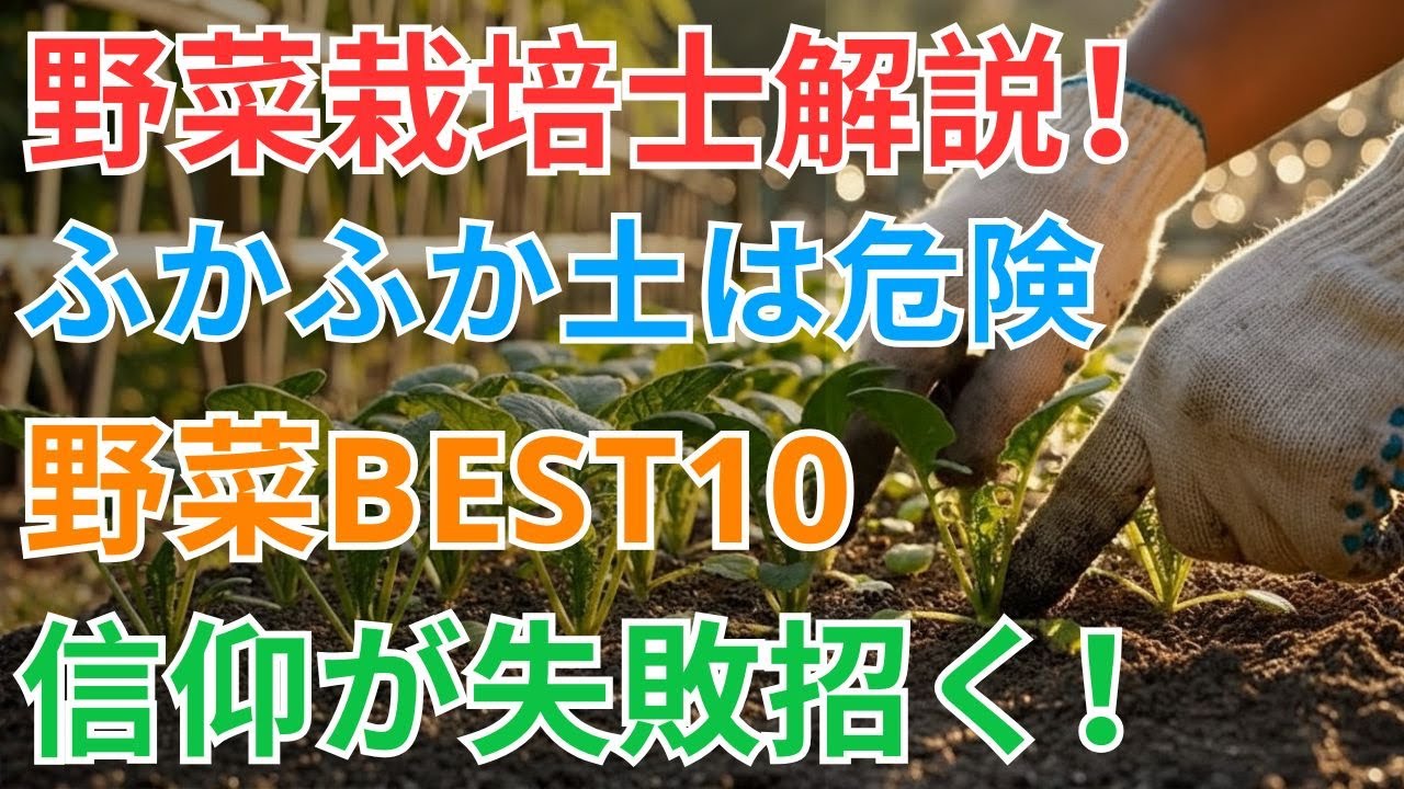 【99％の家庭菜園が知らない 】 ふかふかの土を嫌う野菜ランキングBest10