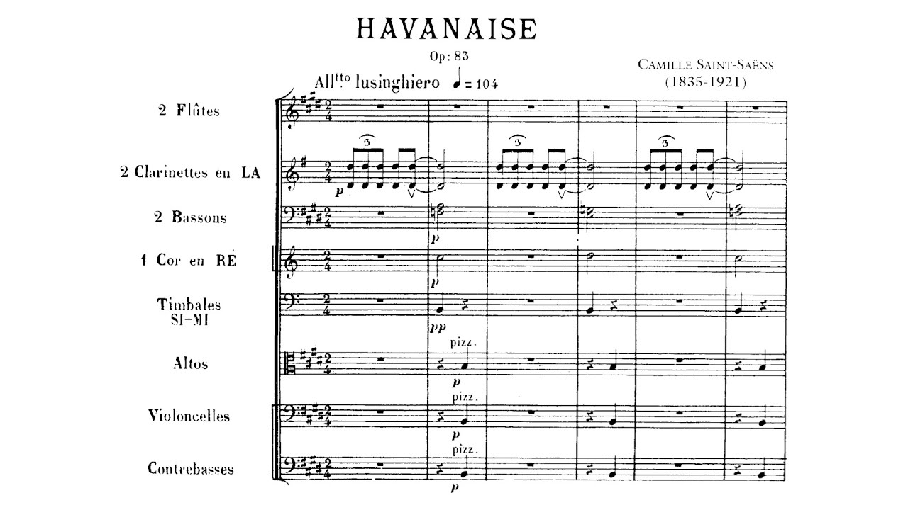 [Full Score] Saint-Saëns - Havanaise for violin and orchestra, Op. 83