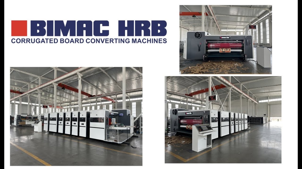 BIMAC HRB Flexo printer die cutter slotter and stacker machine,cardboard machine, printing machine