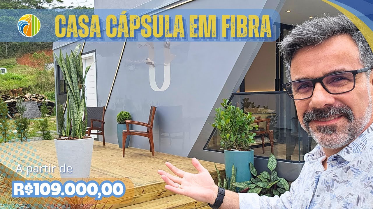 Casa Capsula em Fibra Náutica, mais resistente e mais barata.