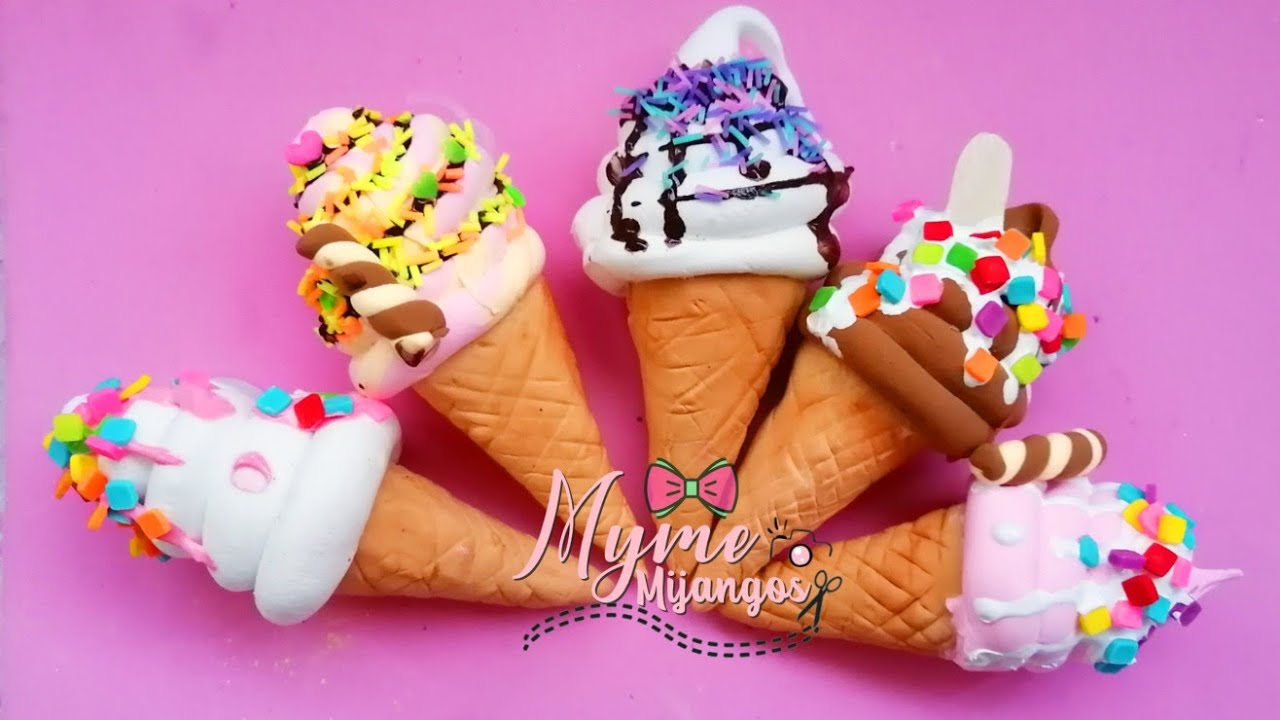 Heladitos de Foamy Moldeable - goma Eva - manualidades